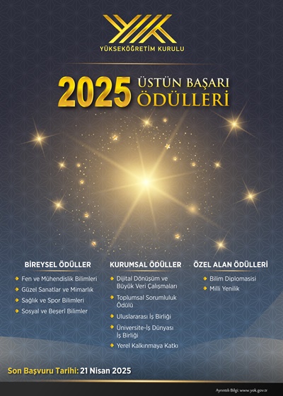 2025 YÖK Üstün Başarı Ödülleri için başvuru tarihleri uzatıldı